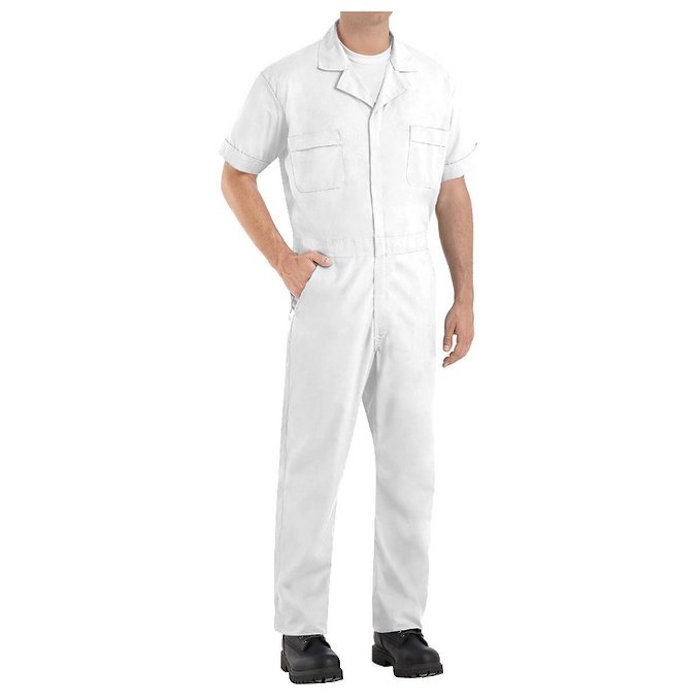 red kap men's long sleeve twill action back coverall